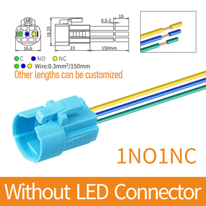 LANBOO <span class=keywords><strong>16SA</strong></span> Interrupteur à bouton en plastique avec trou de montage de 16mm Configuration 1NO1NC Bouton entièrement éclairé et tension de LED 9-24V - Product Image 5
