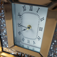 Neue Design WXMC-077 Crystal Brown Luxus Spiegel Rechteck Tisch uhr
