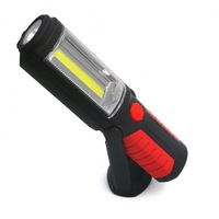 Lampe de travail d'urgence portative en aluminium à 36+5 LED, rechargeable par USB, 1500mAh, support magnétique, lampe de réparation automobile COB, noir/bleu