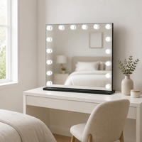 Großhandel Smart LED-Glühbirnen-Schminkspiegel, dimmbarer Tisch-Kosmetikspiegel mit 3 Farblichtmodi für Schönheitssalons und Hotels