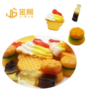 Nuevo diseño de comida rápida en forma de caramelo de goma Cola Hamburgo helado 3 en 1 Caramelo Suave en forma de comida - Product Image 1