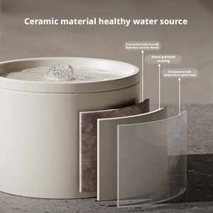 Fontaine <span class=keywords><strong>à</strong></span> eau en céramique 1L pour <span class=keywords><strong>animaux</strong></span> <span class=keywords><strong>de</strong></span> <span class=keywords><strong>compagnie</strong></span>, distributeur d'eau pour chats et chiens – Offre Spéciale - Product Image 4