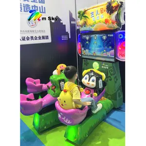 Taiwan Fabriek Glasvezel Muntautomaat Kiddie Ritten 3 Zitplaatsen Familie Indoor Videogames Wip Kids Game Machine Te Koop