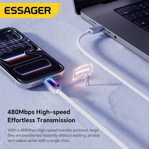 Câble de charge rapide USB-C vers USB-C ESSAGER ES-X81 tressé 48V 5A PD 240W pour téléphone <span class=keywords><strong>portable</strong></span>, ordinateur <span class=keywords><strong>portable</strong></span>, <span class=keywords><strong>HP</strong></span>, iPhone - Product Image 6