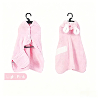 Peignoir de bain pour chien en gros, serviette à capuche pour animaux de compagnie, manteau de séchage doux en polaire corail pour chiens et chats