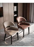 Chaise de salle à manger moderne minimaliste italienne en bois de frêne massif avec revêtement en cuir PU, meubles durables pour la salle à manger