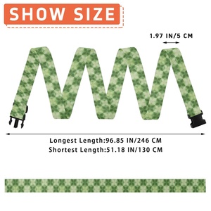 Paquete de 2 Correas de Equipaje de Viaje con Estampado Personalizado de Ulu Verde Hawaiano, Ajustables, Duraderas, con Cierre de Contraseña y Hebilla - Product Image 4