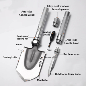 Logo personnalisé <span class=keywords><strong>Pelle</strong></span> de survie à usage intensif Bêche tactique <span class=keywords><strong>incassable</strong></span> Camping Pelles de camping pliantes polyvalentes pour l'agriculture et l'extérieur - Product Image 5