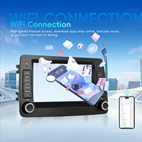 Autoradio tout-en-un avec écran tactile 7,0 pouces, CarPlay sans fil, Android Auto, Bluetooth et GPS pour Fiat Panda