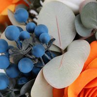 Ramo de Novia Tradicional Romántico Europeo, Ramo de Flores Artificiales de Seda Extra Grande Profesional para Decoración del Hogar y Accesorio de Fotografía