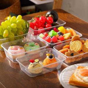 Hot Selling 1000ml Clear Rectangular Disposable Plastic Food Container with Lid PP Microwaveable Fast Delivery Food <b>Lunch</b> <b>Box</b> - Product Image 3