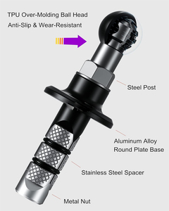 Accessori <span class=keywords><strong>Moto</strong></span> Attacco Canotto di <span class=keywords><strong>Sterzo</strong></span> Modificato per Supporto Telefono e Fotocamera di Facile Installazione - Product Image 6
