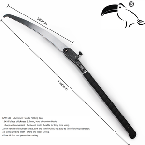 Sega Pieghevole Resistente con Denti Affilati su 3 Lati, Sega a Mano per Legno, Campeggio e Potatura, Manico in Alluminio - Product Image 2