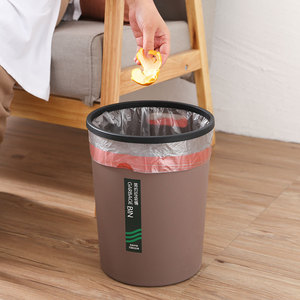 Cubo de Basura Grande de Plástico para el Hogar, Cilíndrico, con Doble Asa y Anillo de Presión, para Uso en Interiores, Sala de Estar - Product Image 2