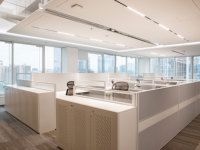 Table en tissu d'acier de poste de travail de cabine moderne de haute qualité avec la conception basse de cloison de bureau