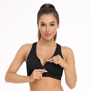 Sujetador deportivo con cremallera frontal para mujer, sin aros, espalda cruzada, cuello redondo, para yoga y ropa deportiva, talla M, hecho en China - Product Image 2