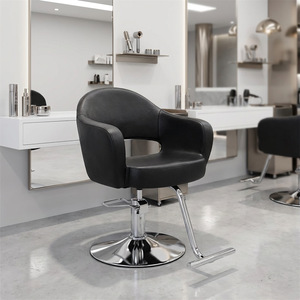 Silla de Barbería de Estilo Simple, Nueva, en Oferta, para Salón de Belleza, con Reposapiés Ajustable y Base Redonda - Product Image 6