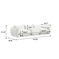 Beliebtes Chenille-Sofa mit Hochelastischem Schaumstoff und Sitzpolstern als Ecksofa für das Wohnzimmer-Set