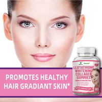 Capsules Gluta Glow Sparkle Complément Alimentaire Collagène Beauté Naturelle Éclaircissement de la Peau pour Femmes