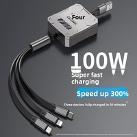 Nouveau câble de données Type-C 6A, charge rapide 100W, gaine en alliage d'aluminium TPE, longueur 1,2 m, garantie 12 mois, connecteurs un-à-trois/Micro USB