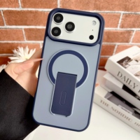 Funda Magnética de Doble Tono para Teléfono Móvil, Anillo Metálico, TPU+PC, Antigolpes, con Soporte, para Phone 17/16 Pro Max/Air de Kaibao