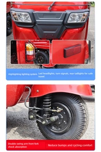 Motocicleta de Tres Ruedas MEDIDO con Sidecar, Taxi Cerrado, Triciclo de Gasolina con Motor de Gasolina - Product Image 2