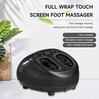 Masseur de pieds chauffant électrique Shiatsu à pression d'air et vibration avec télécommande sans fil, contrôle de la minuterie, en matériau ABS