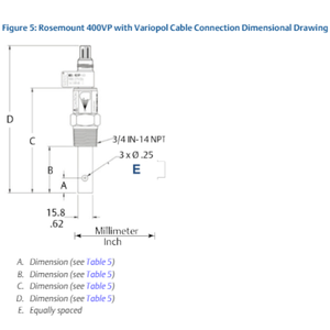 Sensor de conductividad de contacto industrial Rosemount 400 Análisis de líquidos personalizable OEM para uso industrial por Emerson - Product Image 4