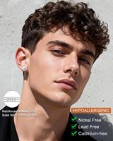 Boucles d'oreilles clous halo en moissanite pour homme/femme, plaqué or 18 carats, argent sterling, couleur D, VVS1, Saint-Valentin, Fête des Pères