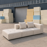 Promotion : Canapé-lit double sans structure, en mousse compressée, style chaise longue, effet nuage, en velours côtelé, siège au sol, convertible en lit