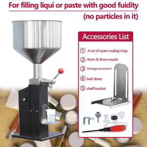 Máquina de llenado manual de sobremesa para vino, aceite y bebidas de uso comercial - Product Image 2