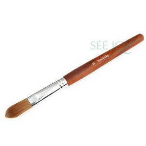 Salón profesional de calidad ovalada en forma de caoba con mango de madera 100% puro Kolinsky cerda acrílico cepillo de uñas - Product Image 5