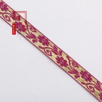Pita Jacquard Bunga 1,5cm untuk Pakaian, Gorden, Dekorasi, Topi, dan Aksesoris Tekstil Rumah.