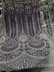 ผ้าตาข่ายลูกปัดหรูหราทันสมัยสำหรับแบรนด์ sarees lehengas และ gowns วัสดุตาข่ายลูกปัดนุ่มหรูหราสำหรับ2025สวมใส่แฟชั่น - Product Image 4