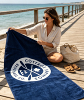 Best-selling Luxury 100% Cotton Custom Printed Antibacterial Absorbent Sand-proof High-quality Beach Towel