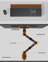 Support d'écran ergonomique pour bras robotisé, base universelle pour ordinateur de bureau, support cantilever pour écran