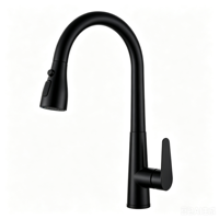 Robinet de cuisine extractible à col de cygne, installation facile, monocommande, en acier inoxydable SUS304 chromé, mitigeur chaud/froid avec cartouche céramique, design moderne