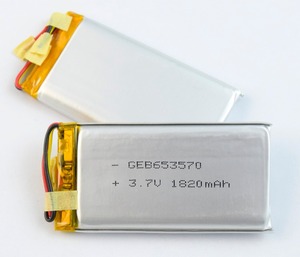 Hot sale GEB 653570 1820 mah <span class=keywords><strong>3</strong></span>.7 V li-ion battery rechargeable best mp4 watches - Product Image 5