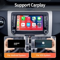 GRANDNAVI 2din 7 pouces Lecteur vidéo de voiture Android CarPlay sans fil Android Auto RDS Navigation GPS WIFI BT Appel pour voiture Volkswagen