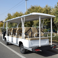 Bus électrique de tourisme vintage 14 places avec rampe pour fauteuil roulant, moteur 5KW, prix usine
