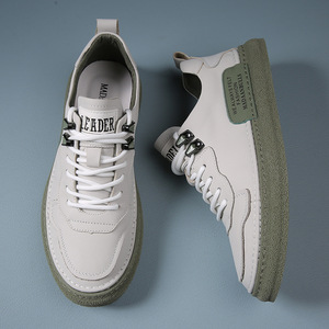 New men's casual shoes,pure white,low heel, adhesive tape on the top, <b>round</b> head, <b>canvas</b> material,suitable for spring and summer - Product Image 2