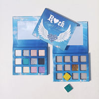 Palette de fards à paupières pressés personnalisable avec étiquette privée, 12 couleurs, fards à paupières pressés hautement pigmentés
