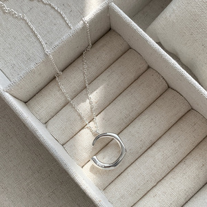 Unico nel Design di vendita calda in argento Sterling S925 argento <span class=keywords><strong>lettera</strong></span> <span class=keywords><strong>C</strong></span> ciondolo <span class=keywords><strong>collana</strong></span> di gioielli di moda per le donne - Product Image 5
