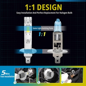Bóng đèn pha ô tô <span class=keywords><strong>LED</strong></span> H1 mini, kích thước nhỏ gọn, 6500k, lắp đặt dễ dàng, bán buôn từ nhà máy, không quạt - Product Image 2