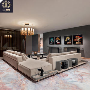 أريكة غرفة معيشة من الجلد الإيطالي بتصميم عصري فاخر على شكل حرف l 7 من الصين - Product Image 1