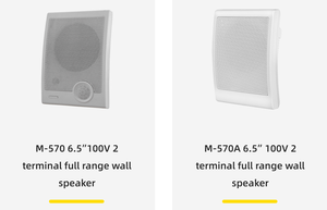 Altoparlante da Parete Cablato CrossTop M-570A 10W 6.<span class=keywords><strong>5</strong></span>" con Cono in Carta Full-Range 8, 75Hz-20KHz, 2.0 Canali, 100V, 2 Terminali per Home Theatre - Product Image 4