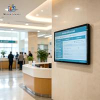 Lecteur publicitaire Android mural intérieur 43 55 65 pouces Full HD LCD, affichage numérique avec télécommande pour ascenseurs et centres commerciaux