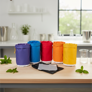 Kit de Extracción de Extracto de Plantas de 5 Galones y 5 Bolsas, Material PET Moderno, Bolsas para Hacer Hash de Burbujas, Bolsas de Hielo con Pantalla de Prensado para Jardinería - Product Image 1