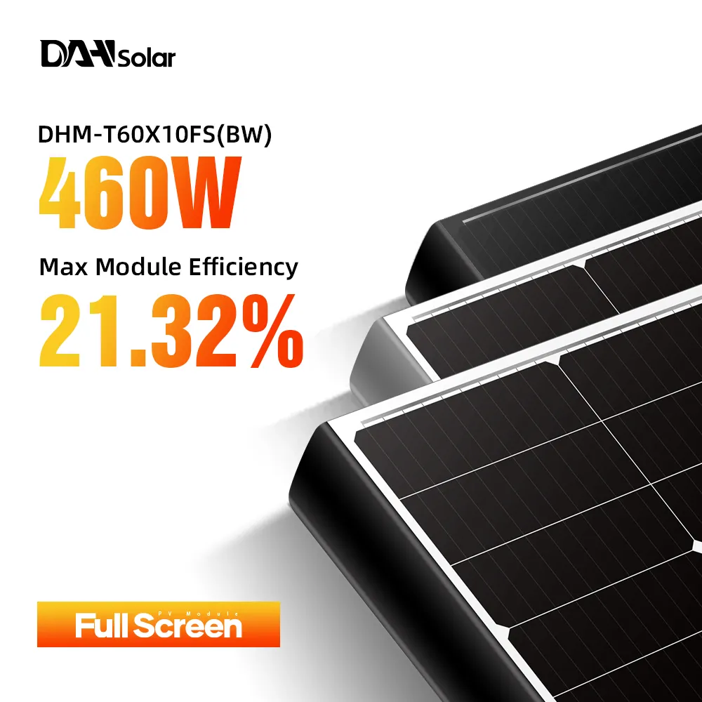 Paneles solares de tres células de corte, placa fotovoltaica de 182 W, 410W, 455W, 460W, alta eficiencia