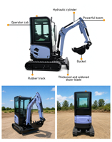 Prix des mini-excavatrices, super réduction, construction rurale, ferme, pelle excavatrice, excavatrice d'occasion à utiliser